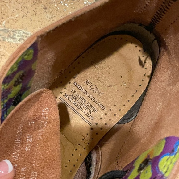 Vintage Dr. Martens Purple and Green Floral Boots - Picture 4 of 8